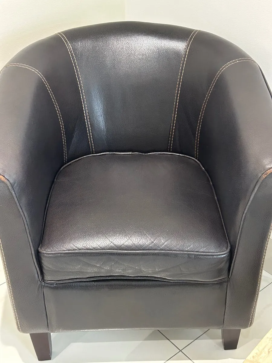 Leather Chairs/  Burgundy/. Brown/ Black - Image 3