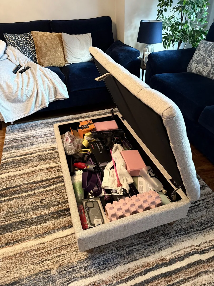 Large footstool with storage - Image 3