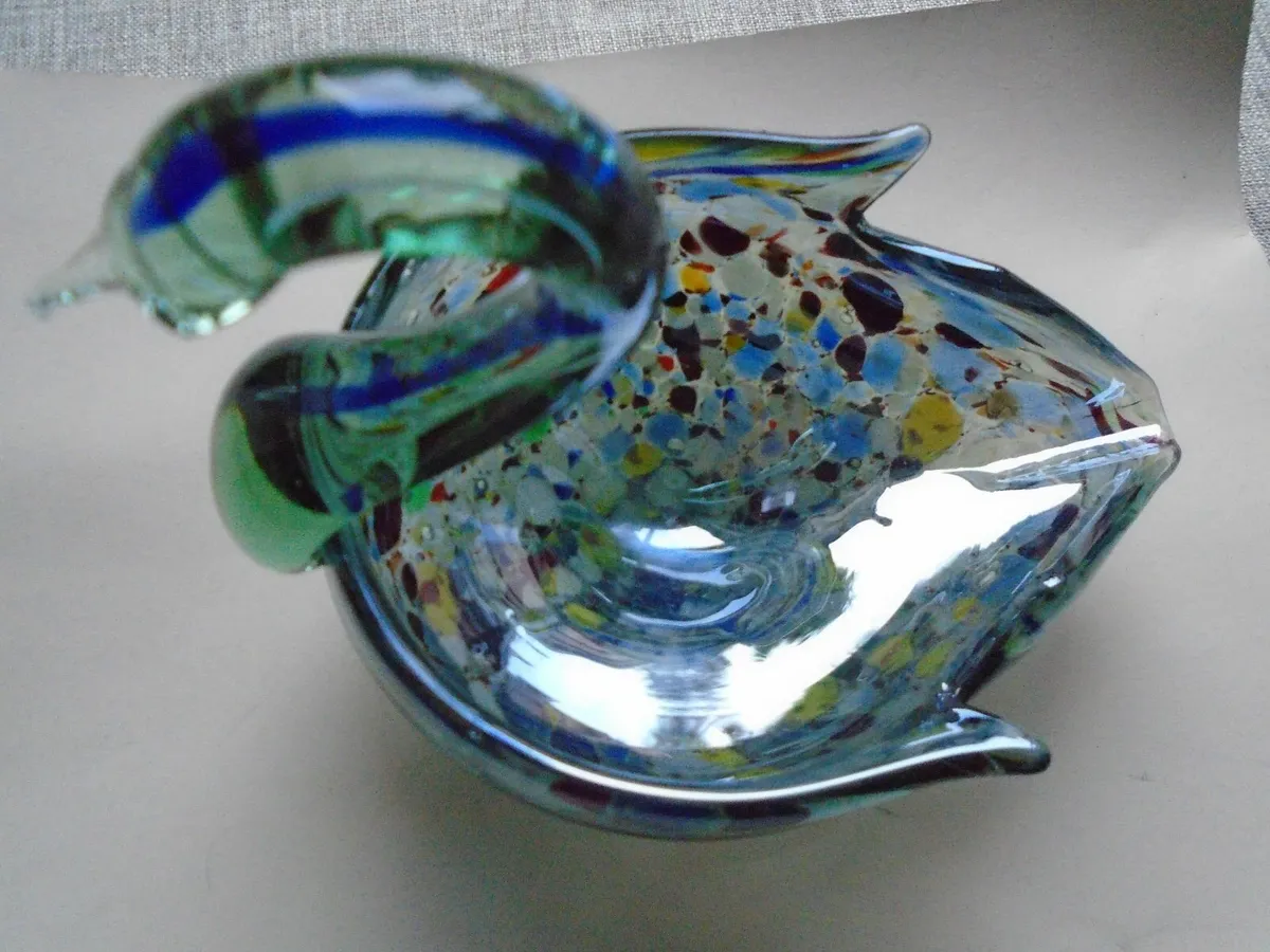 Coloured glass dish, Home decor, Gift - Image 2
