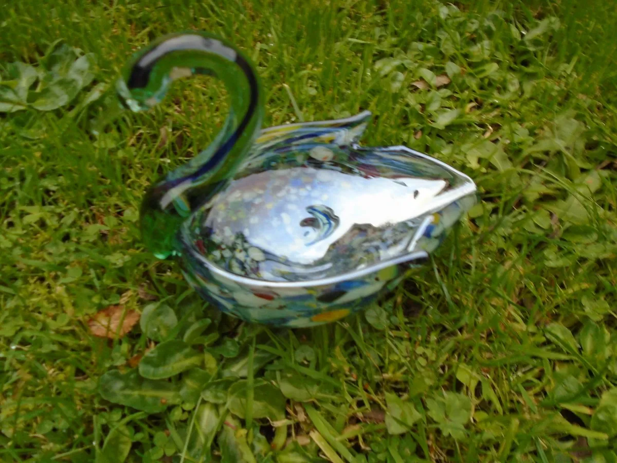 Coloured glass dish, Home decor, Gift - Image 3