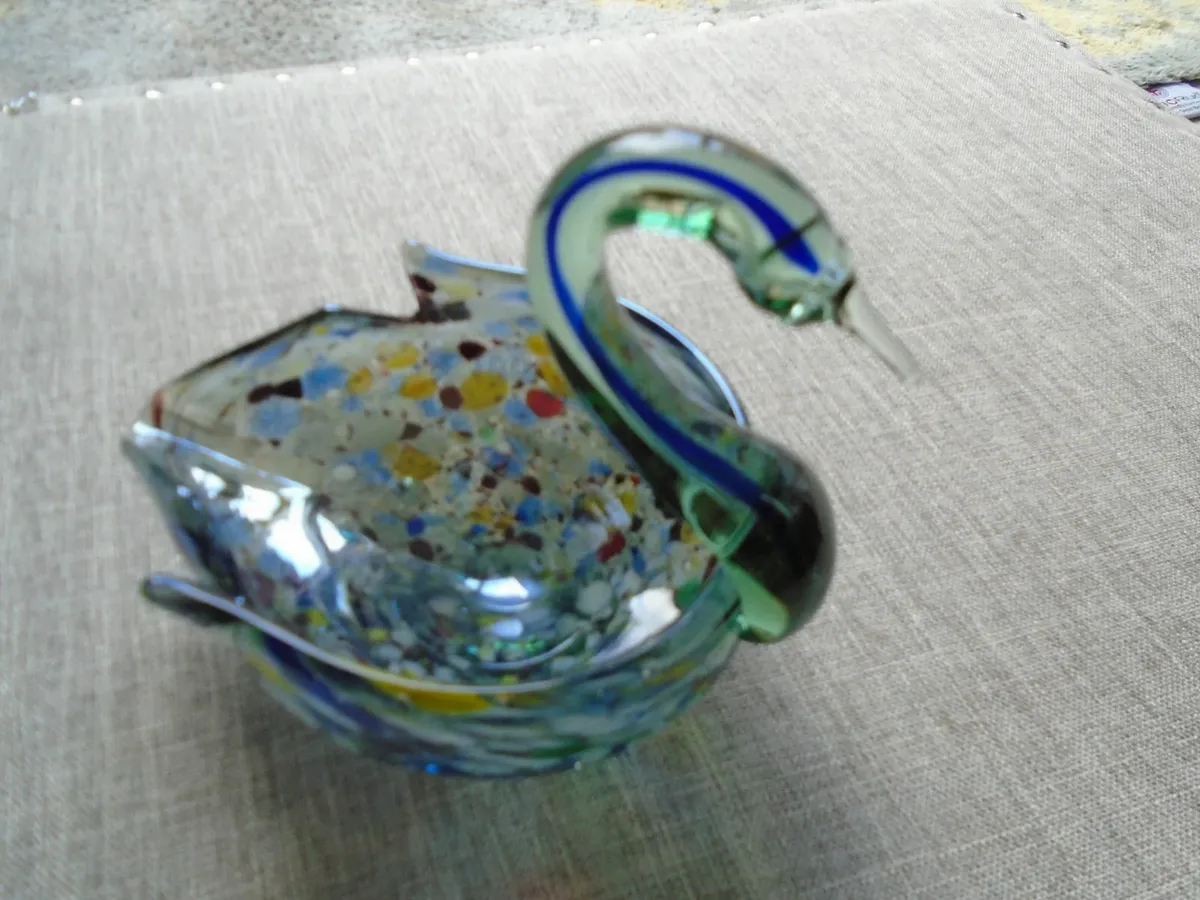 Coloured glass dish, Home decor, Gift - Image 1