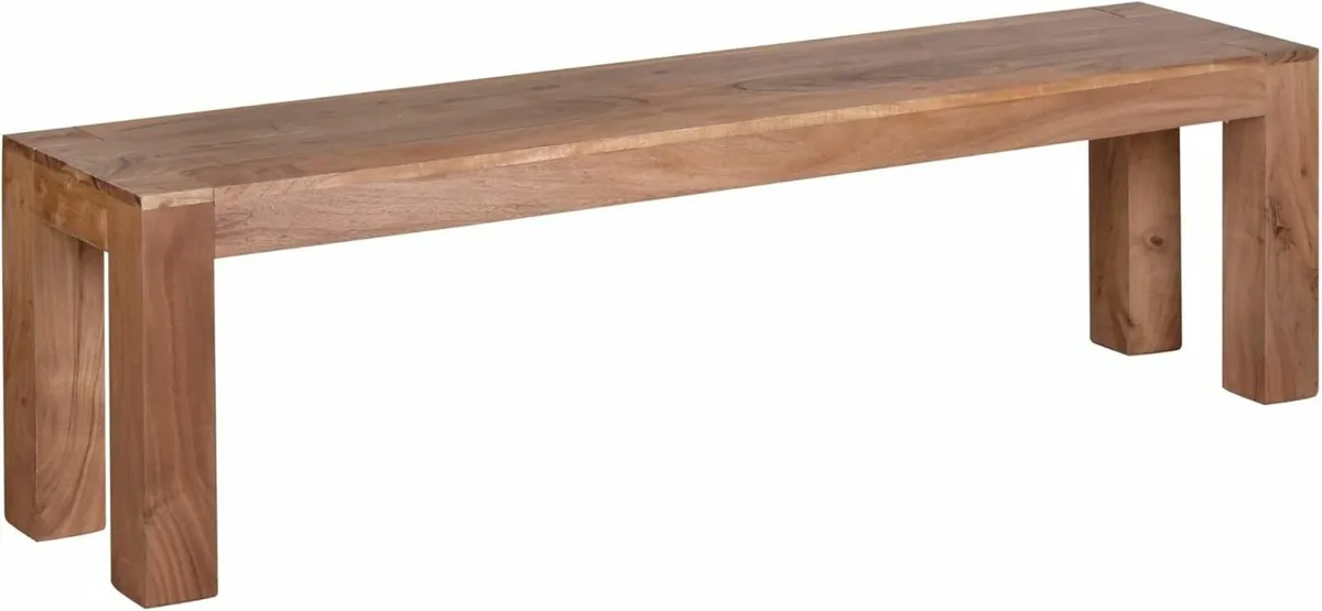 Wooden  Dining Room Bench 160 cm Solid Wood Be - Image 3