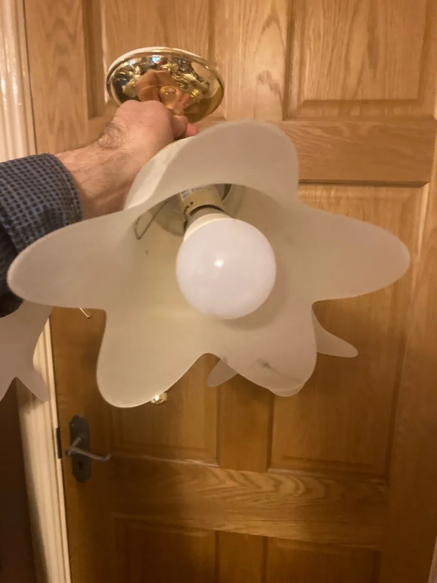 Vintage brass ceiling light - Image 3