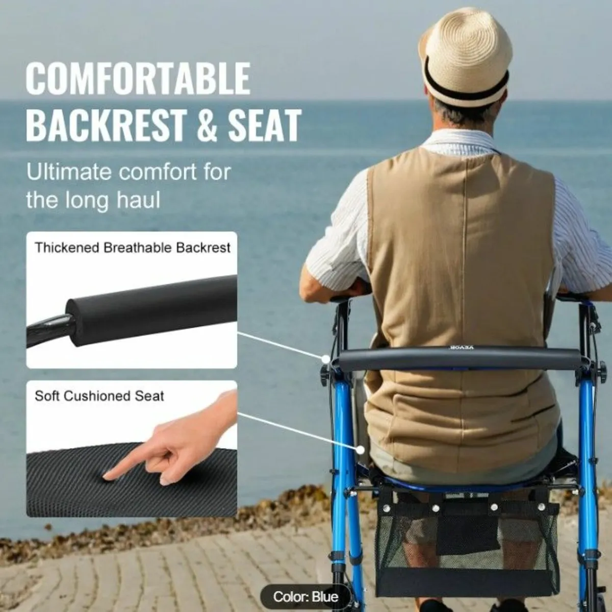 Rollator Walker for Seniors and Adult, Lightweight - Image 2