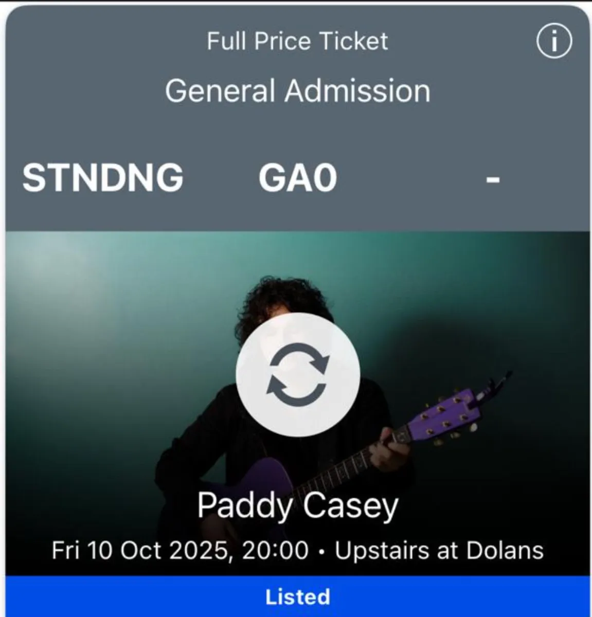 Paddy Casey Tickets
