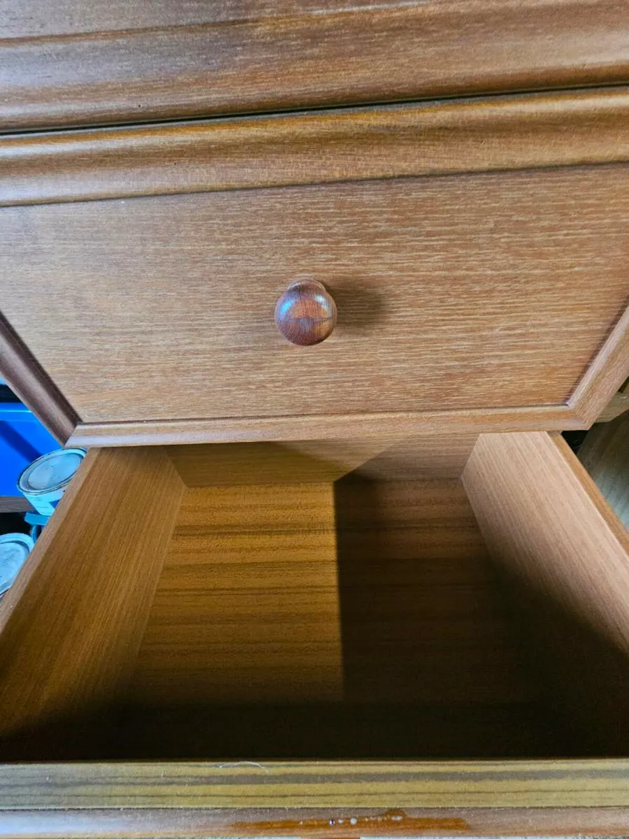 Bed side locker solid wood - Image 1