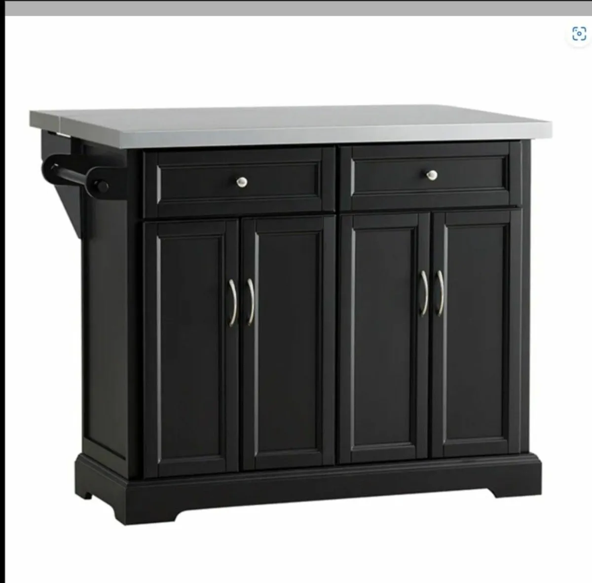 Kitchen Island Black Portable - Image 1