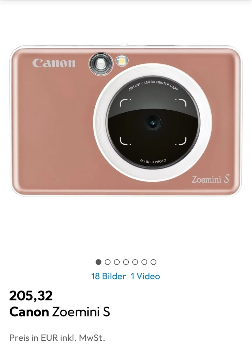 Canon Zoe Mini S (camera and printer in 1) - Image 3