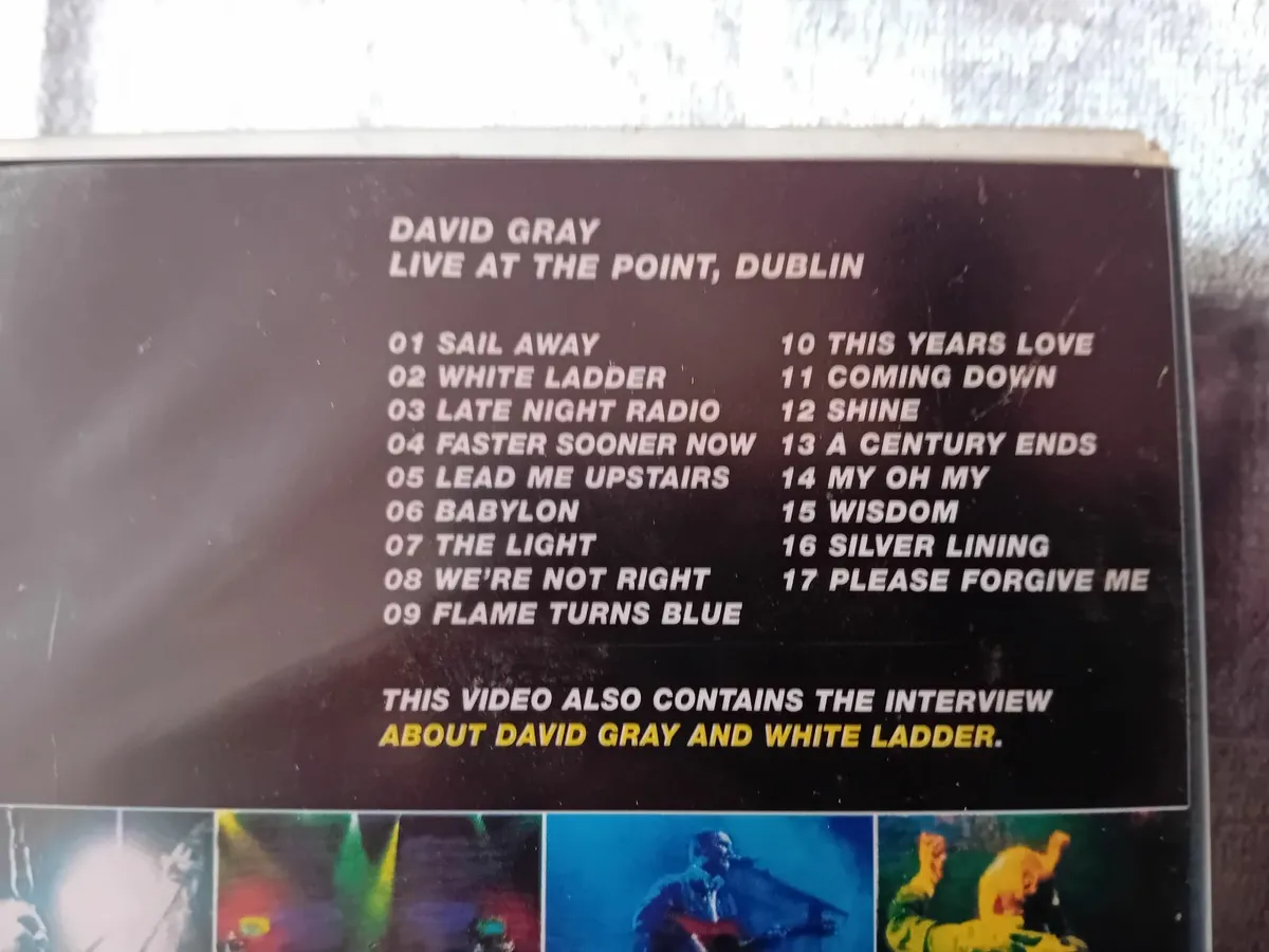 DAVID  GRAY   LIVE  VHS  VIDEO  2000 - Image 4