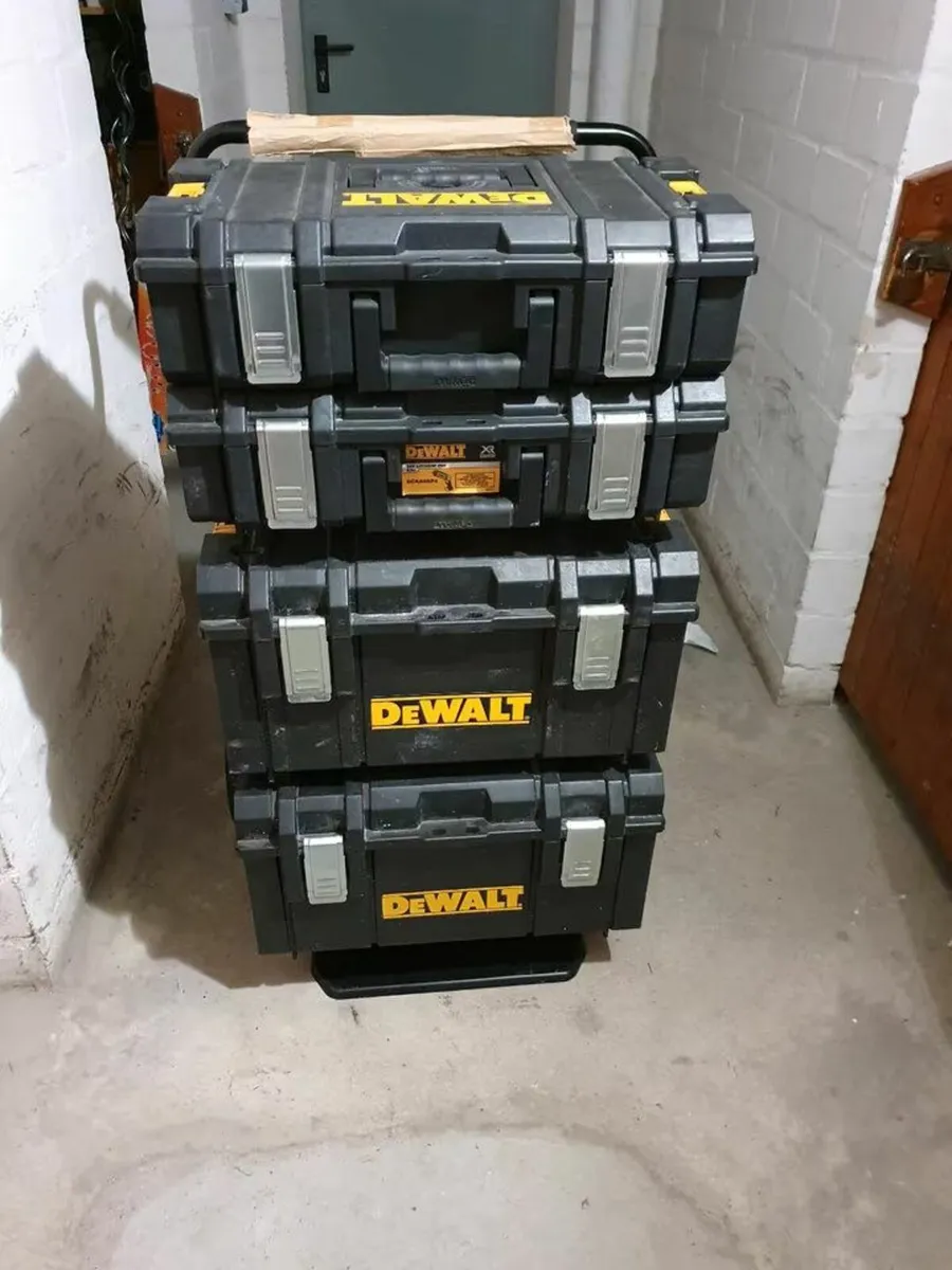 Dewalt ToughSystem Set with 4 Boxes and Trolley - Image 1