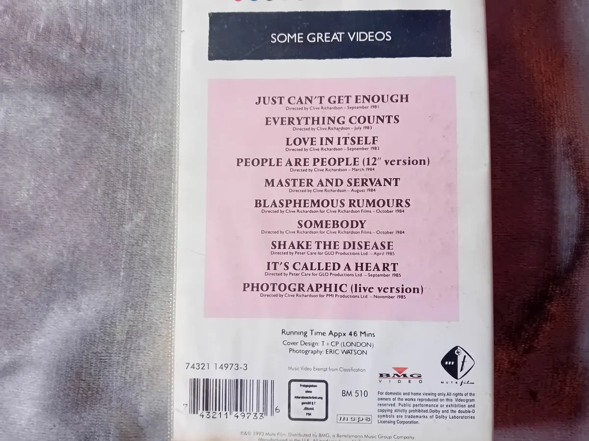 DEPECHE  MODE   SOME GREAT VIDEOS    VHS - Image 3