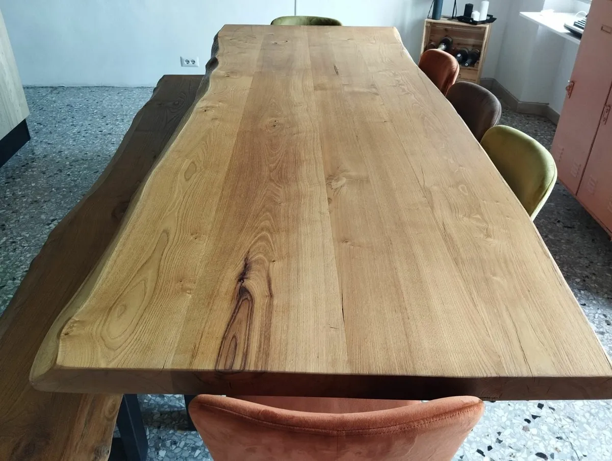 Solid Wood Dining Table – Live Edge – 250cm - Image 3