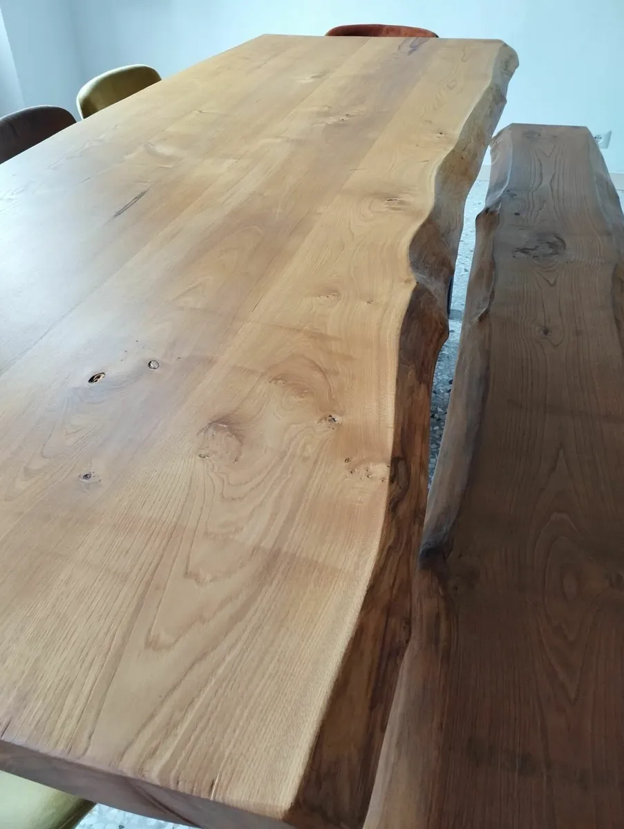 Solid Wood Dining Table – Live Edge – 250cm - Image 4