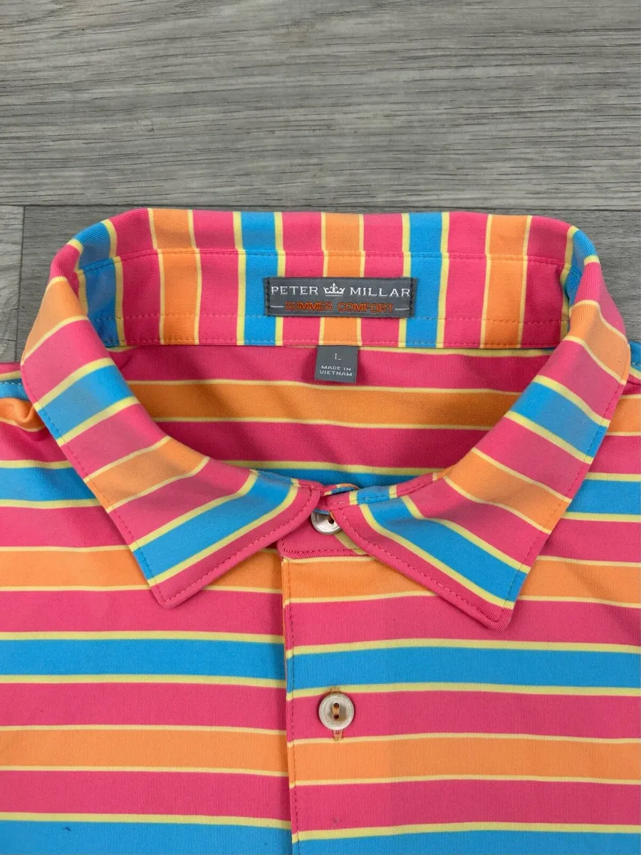 Peter Millar Golf Polo Shirt Mens Large - Image 3