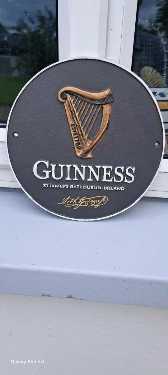 Guinness cast iron sign
