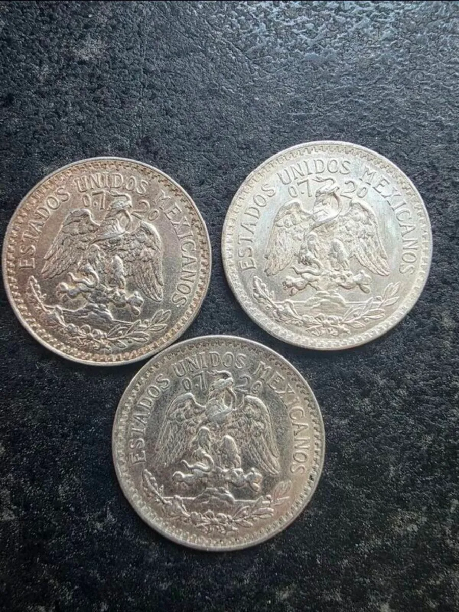 Mexican 50 silver centavos coins - Image 2
