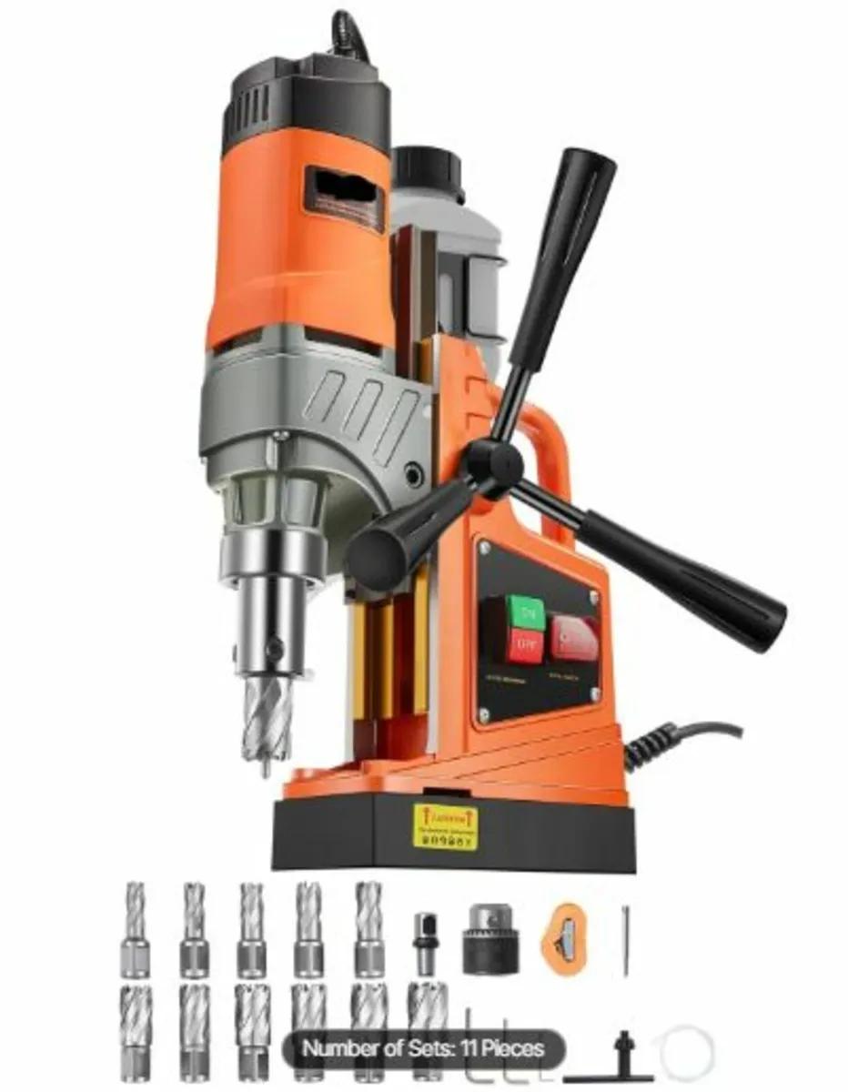 Magnetic Drill, 1450W Motor 1.6 in Boring Diameter - Image 1