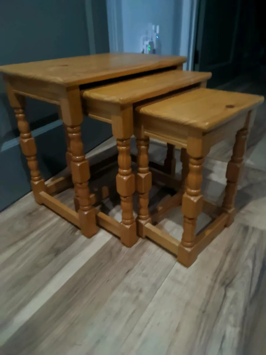 Wooden Nesting side tables 3 piece - Image 1