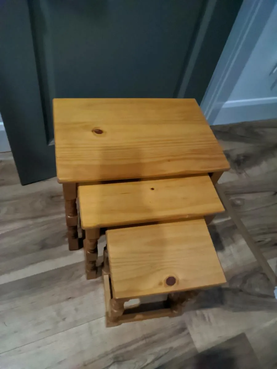 Wooden Nesting side tables 3 piece - Image 2
