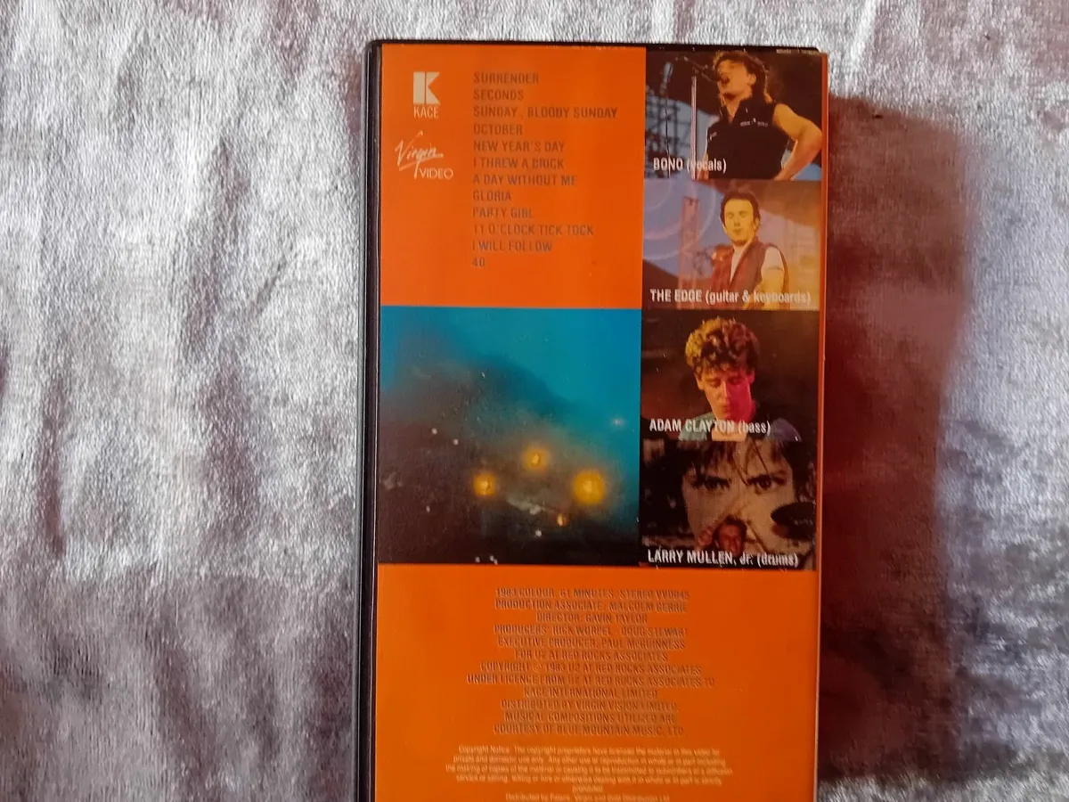 U2  LIVE AT REDROCKS  VHS VIDEO - Image 3