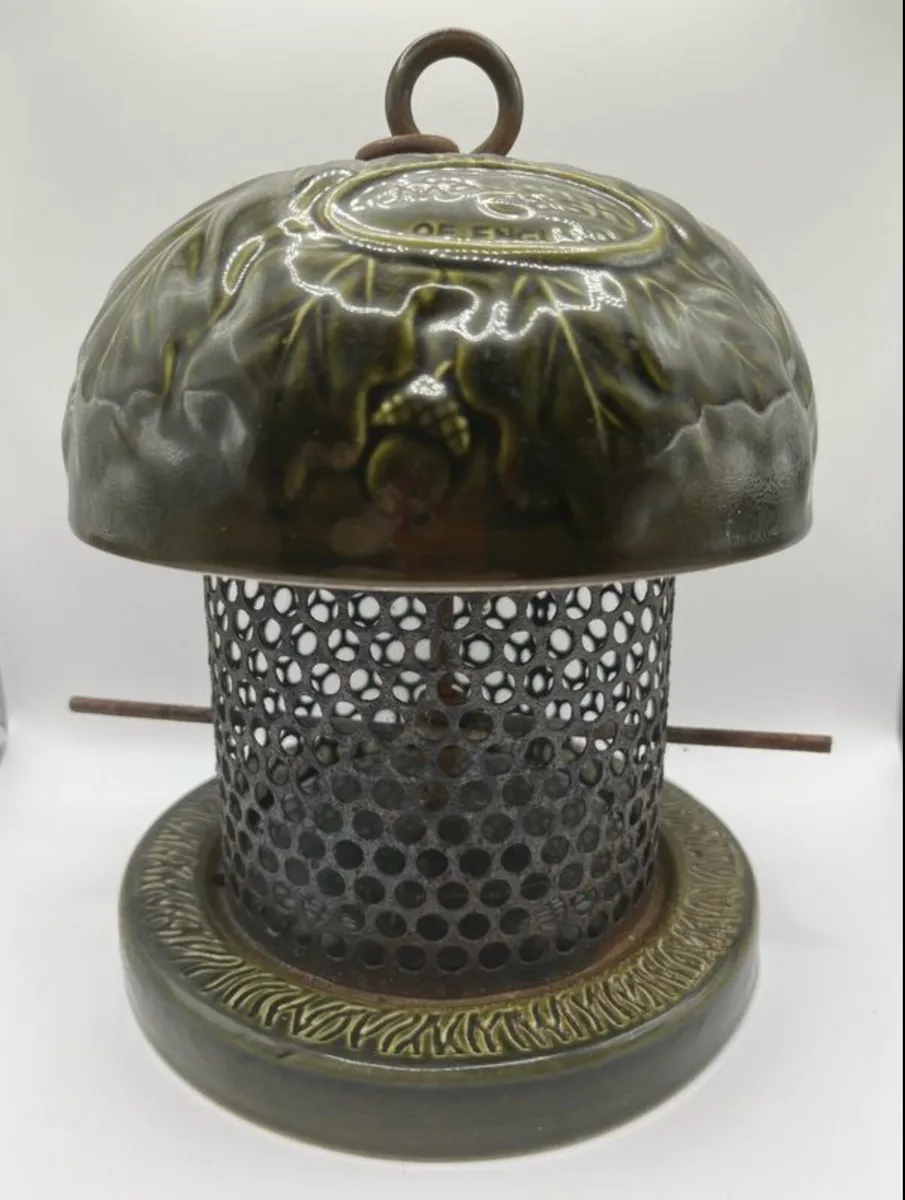 Vintage Masons Cash Ceramic Bird Feeder - Image 1