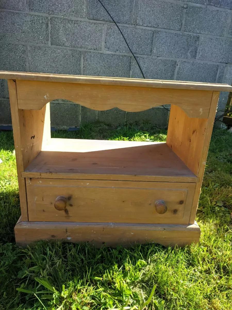 Wooden shelf unit with drawer - Image 4