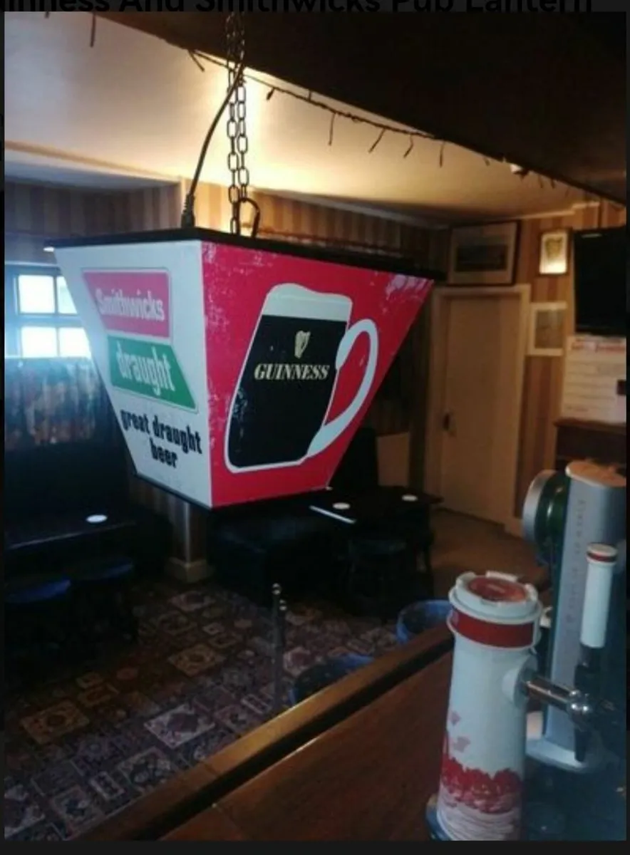 Guinness / Smithwicks Pub Lantern New In Box - Image 2