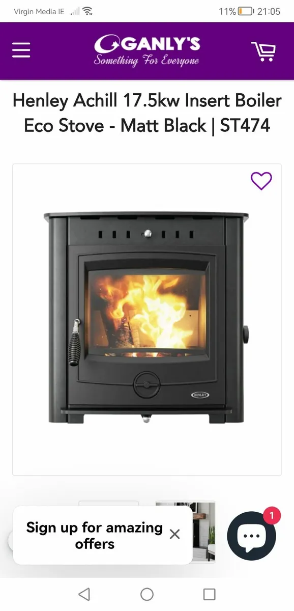 Henley insert stove