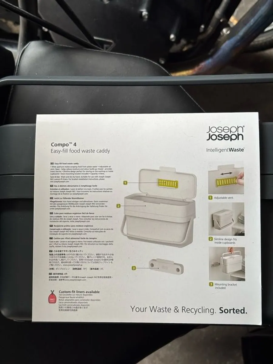 NEW 4L Joseph Joseph food waste caddy - Image 3
