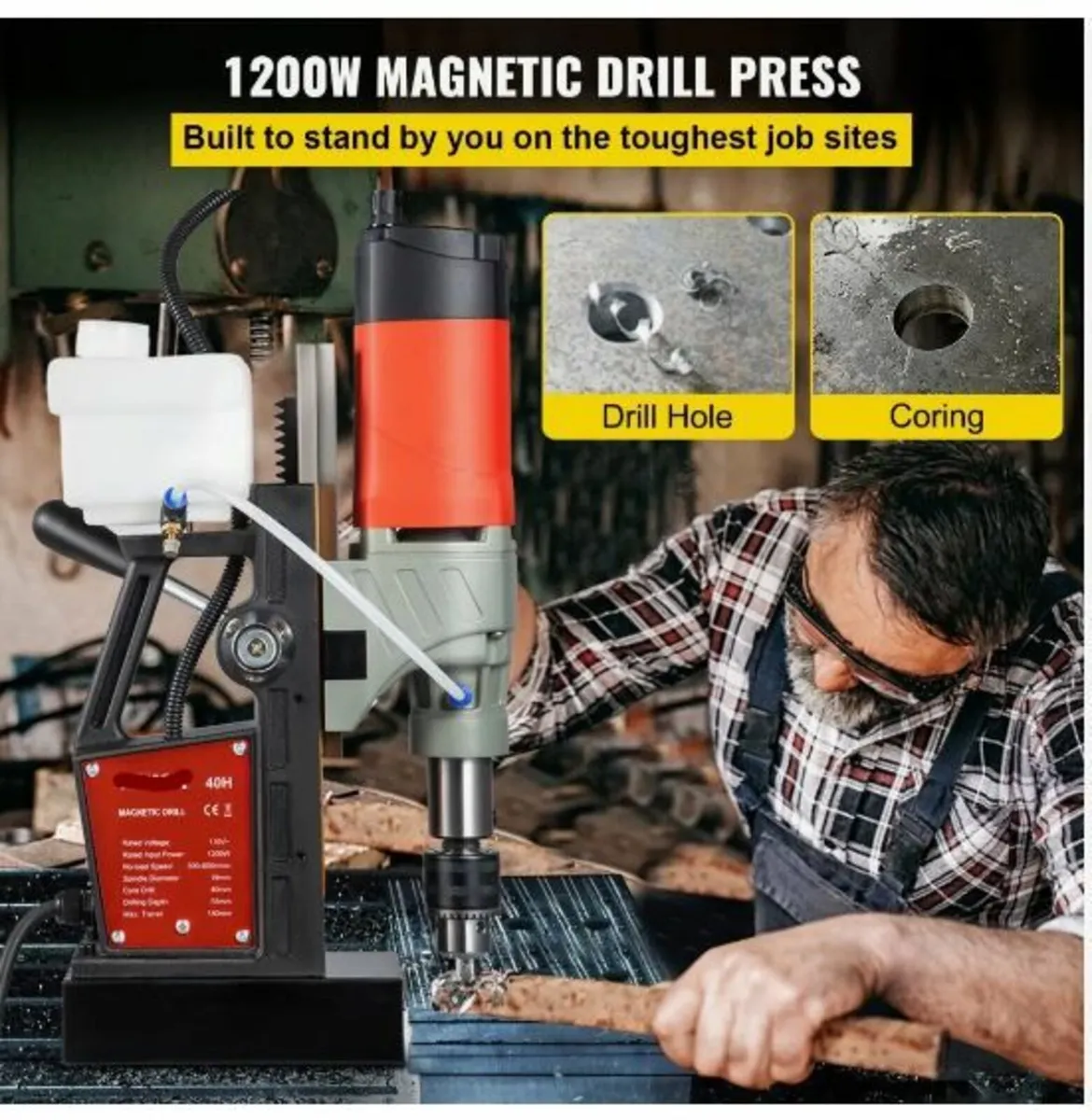 Magnetic Drill, 1200W 4 cm Boring Diameter - Image 2