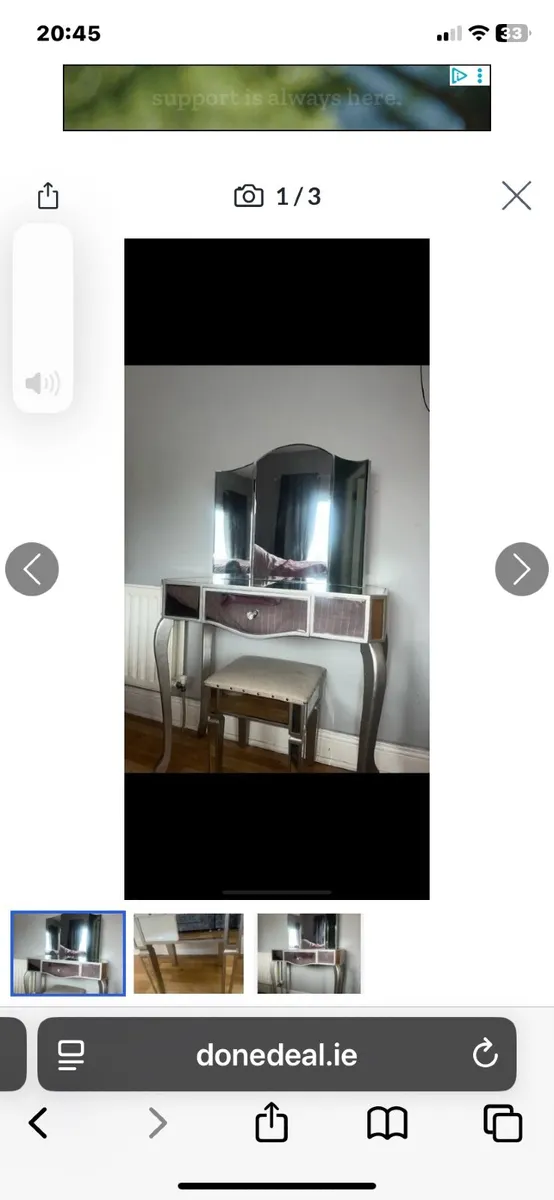 Dressing table and mirror - Image 1