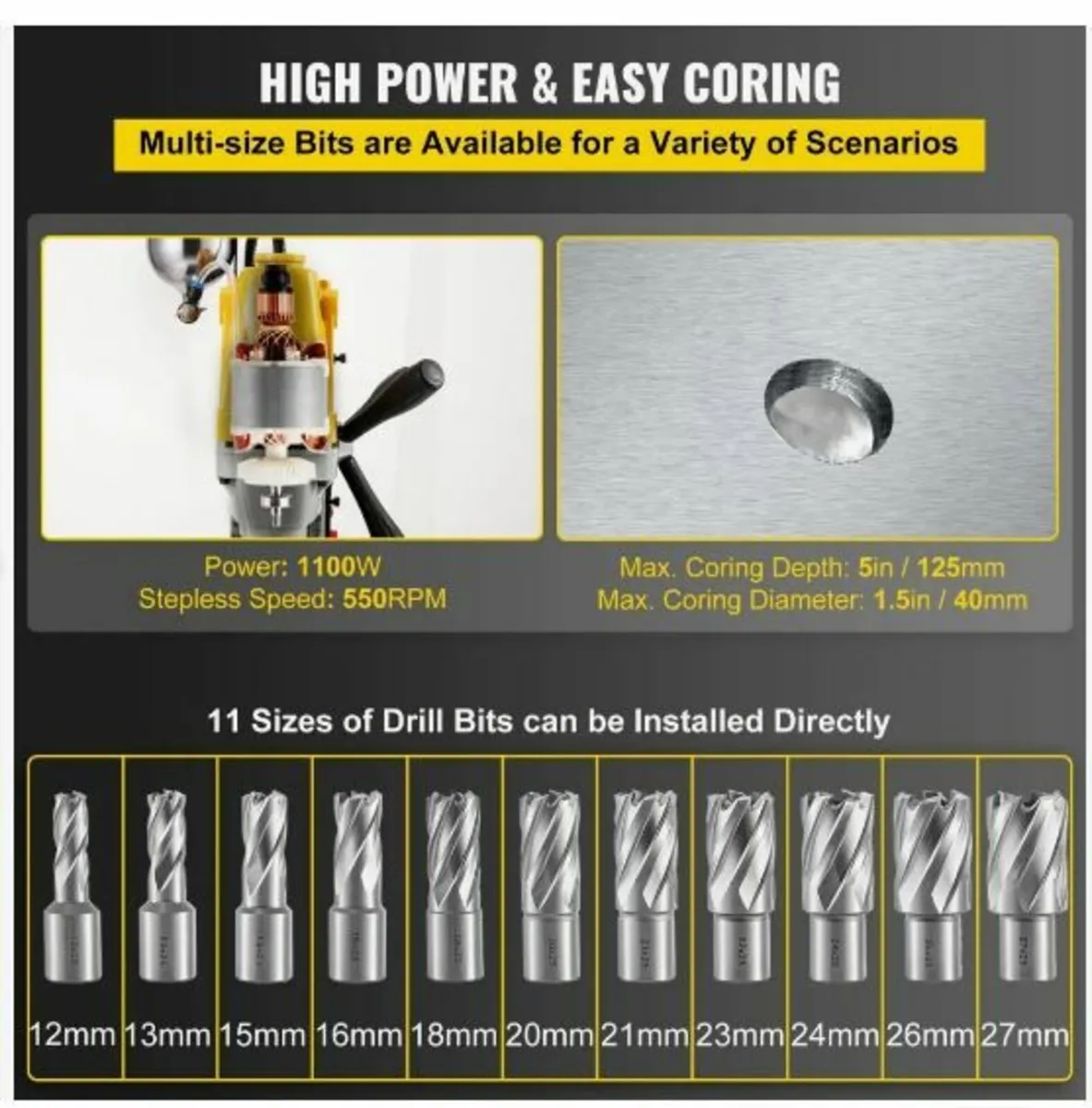 MD40 38.1 mm Electric Magnetic Drill - Image 2