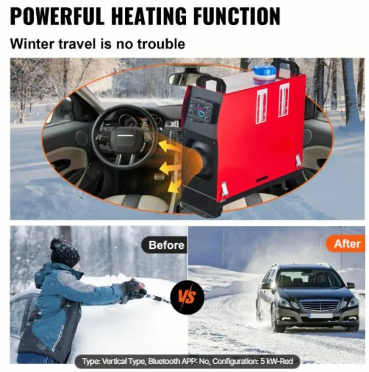 12V 5KW Diesel Heater, All-in-One Air Diesel Heat - Image 3