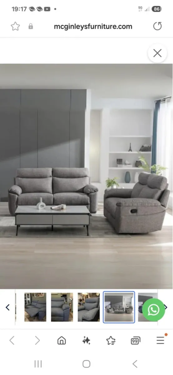 Brand new Vera 3 plus 2 recliners reduced