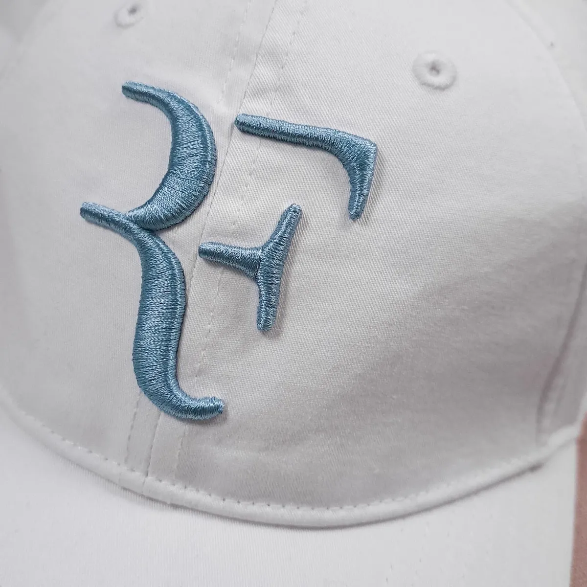 Uniqlo White Roger Federer RF Cap Wimbledon 2021 - Image 2
