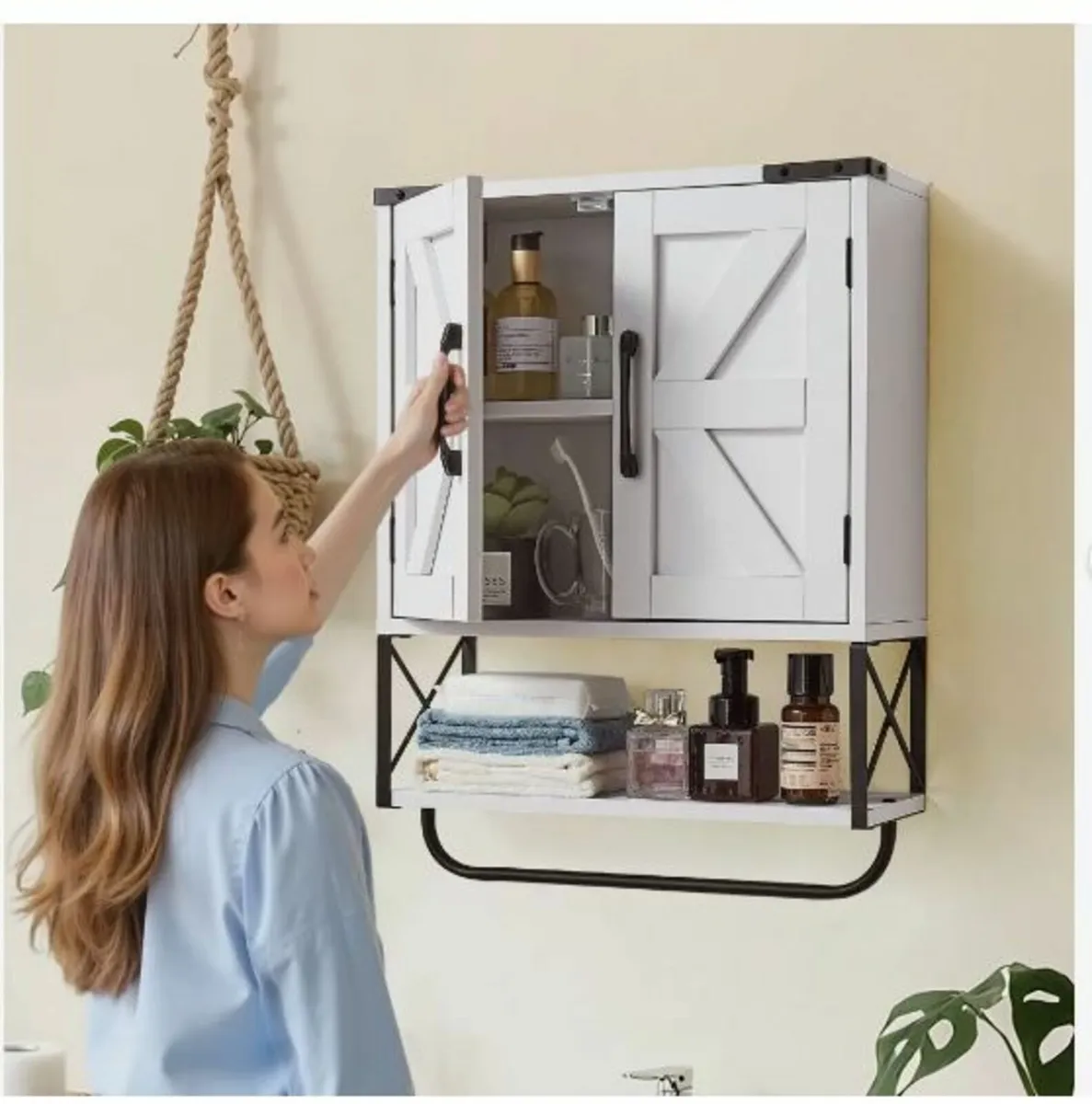 Bathroom Wall Cabinet, with 2 Doors - Image 2