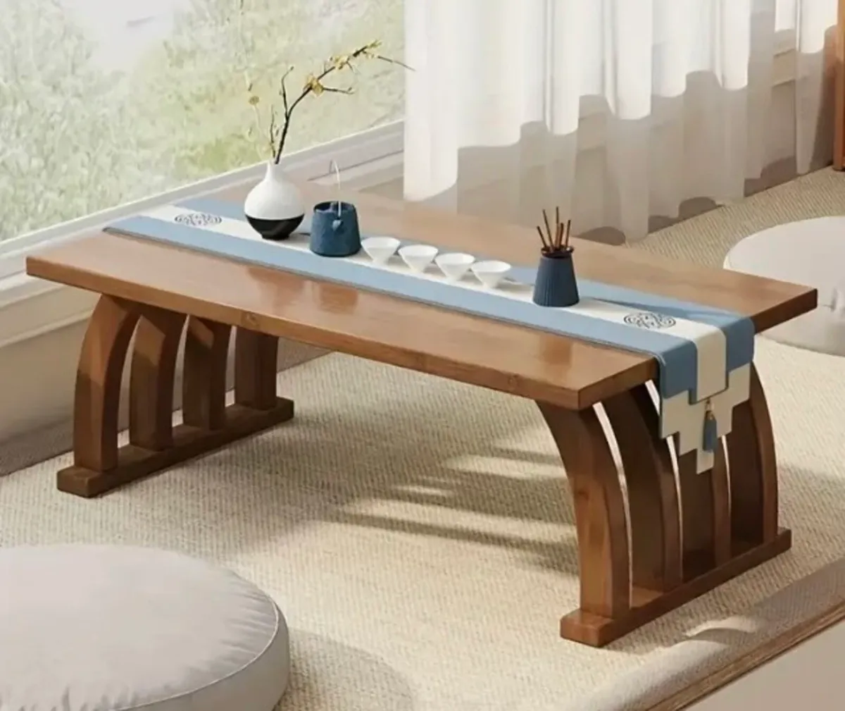 Japanese themed bamboo tea table free postage - Image 1