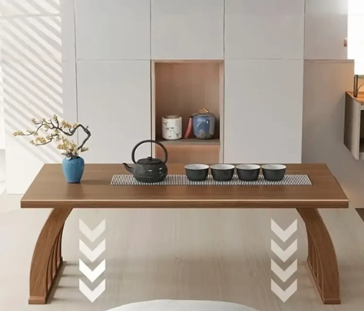 Japanese themed bamboo tea table free postage - Image 2