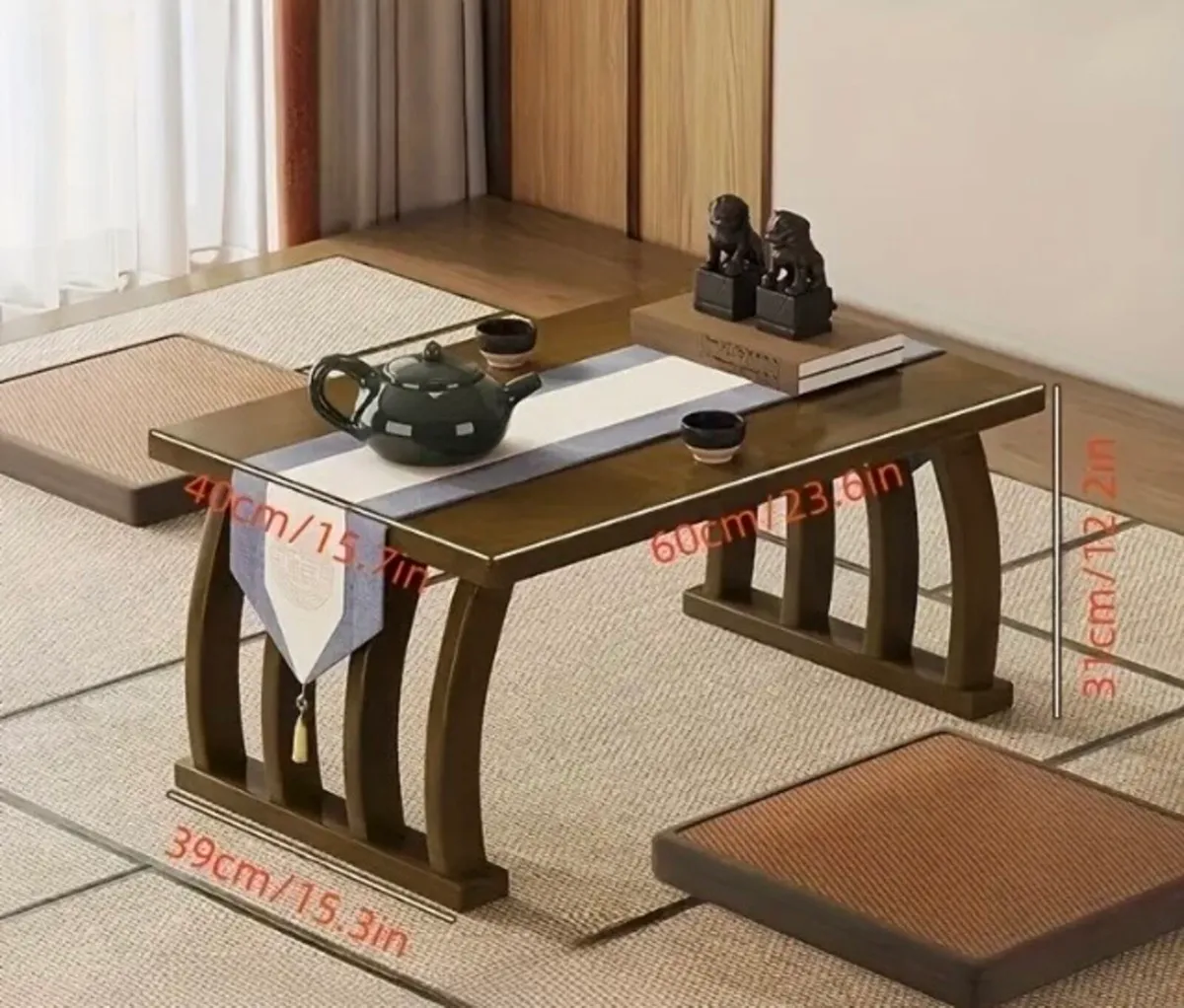 Japanese themed bamboo tea table free postage - Image 3