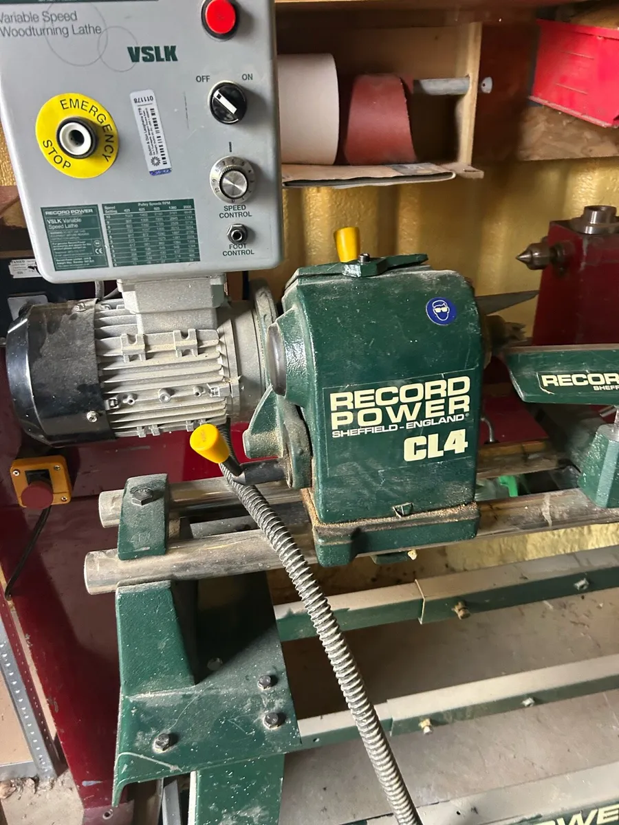 Record cl4 variable speed lathes ex school - Image 4