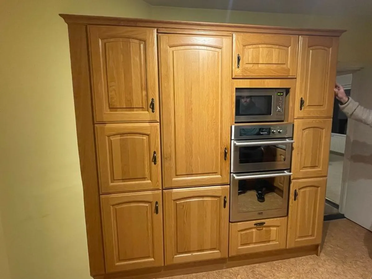 Solid Oak Kitchen with Appliances - Image 1