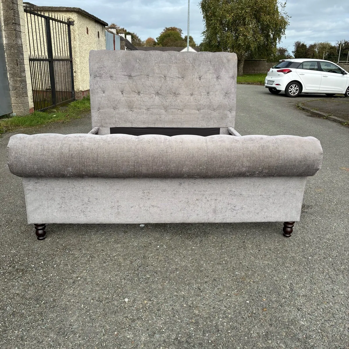 5ft King Sleigh Bed Frame & Mattress - Image 1
