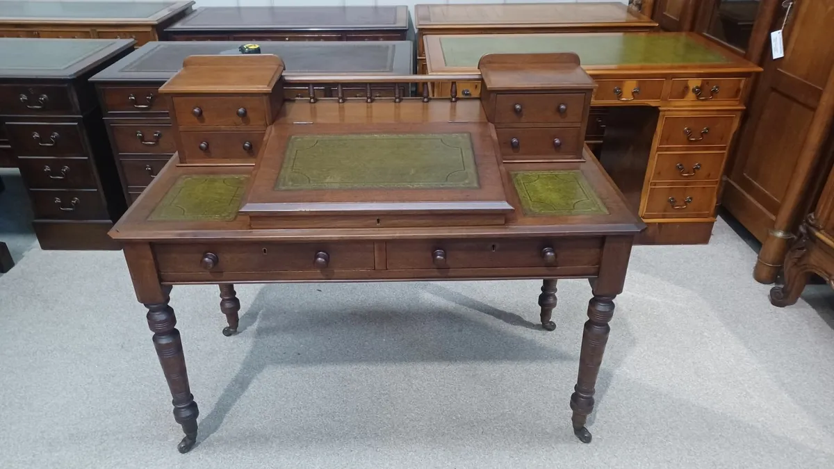 Antique Victorian Wooden Dickens Writing Desk - Image 2