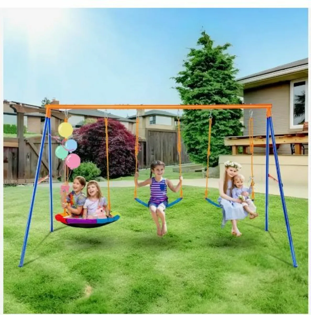 Swing Sets for Backyard, 600lbs Load Capacity - Image 2