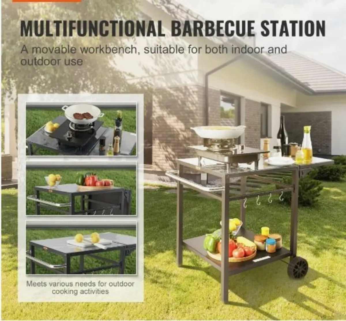 Outdoor Grill Dining Cart - Image 3