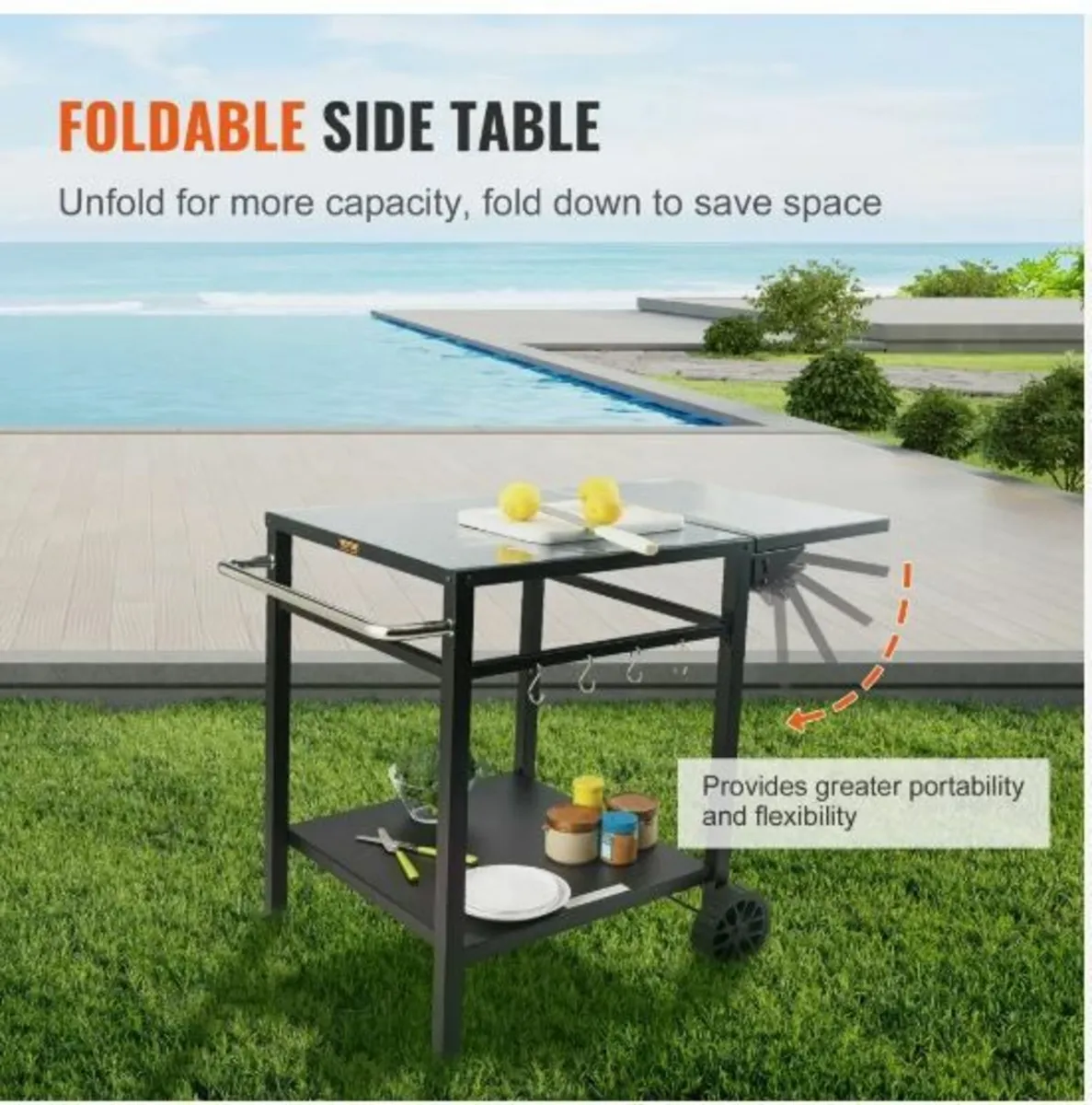 Outdoor Grill Dining Cart - Image 4