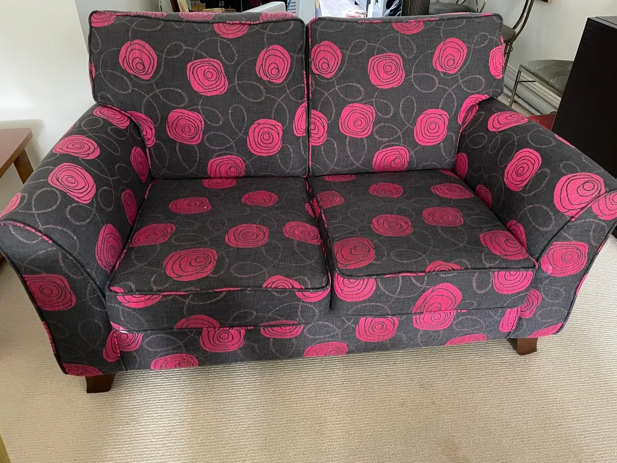 Sofa & footstool - Image 1