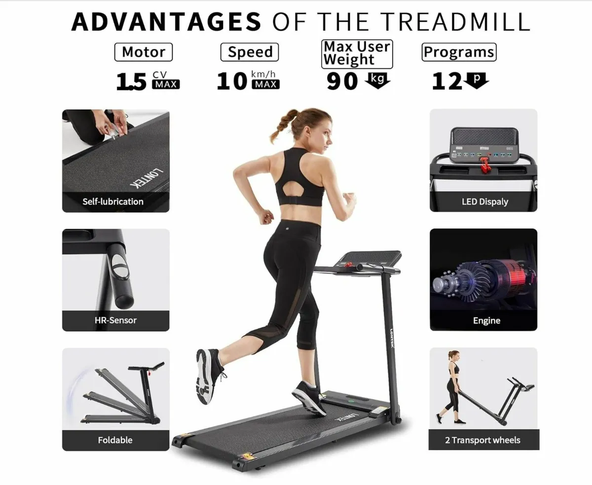 LONTEK Treadmill Electric Foldable - Image 3