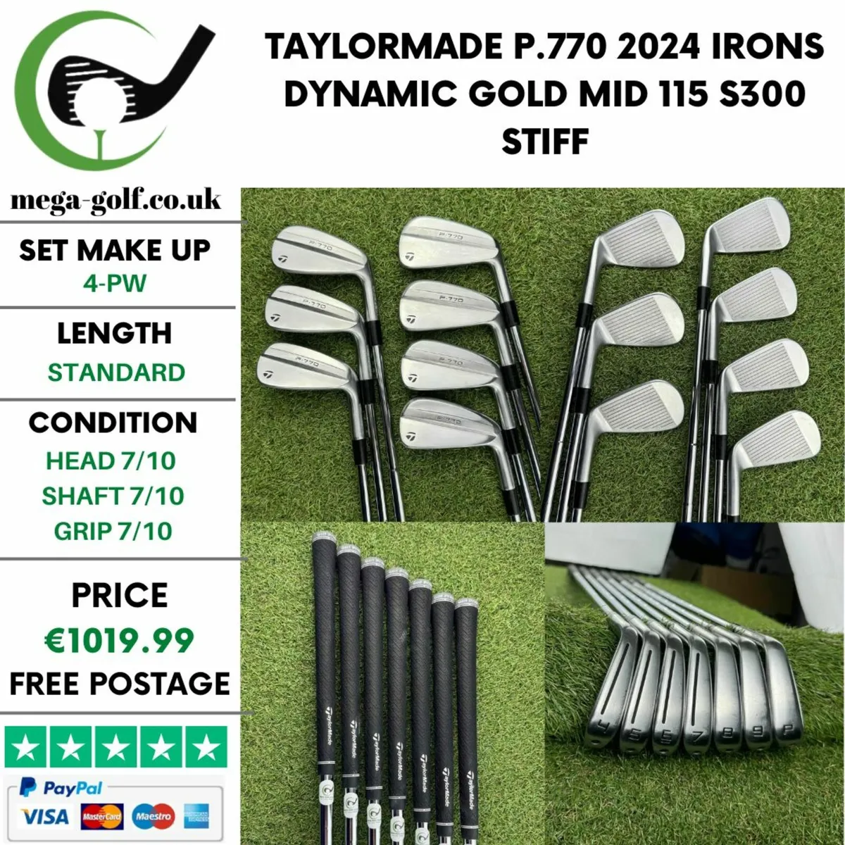 Taylormade P.770 2024 Irons / 4-Pw / Stiff - Image 1