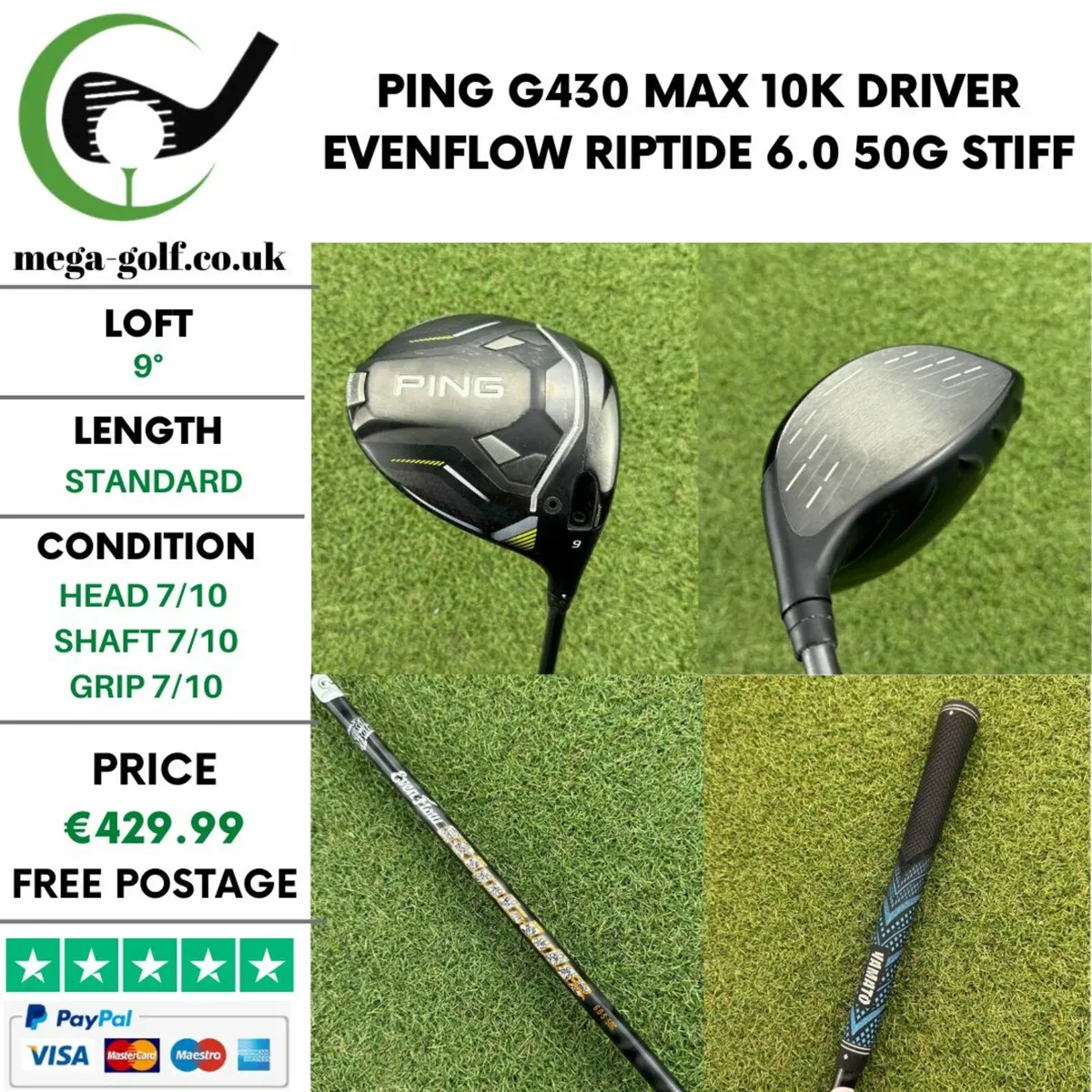 Ping G430 Max 10k Driver / 9° / Stiff - Image 1